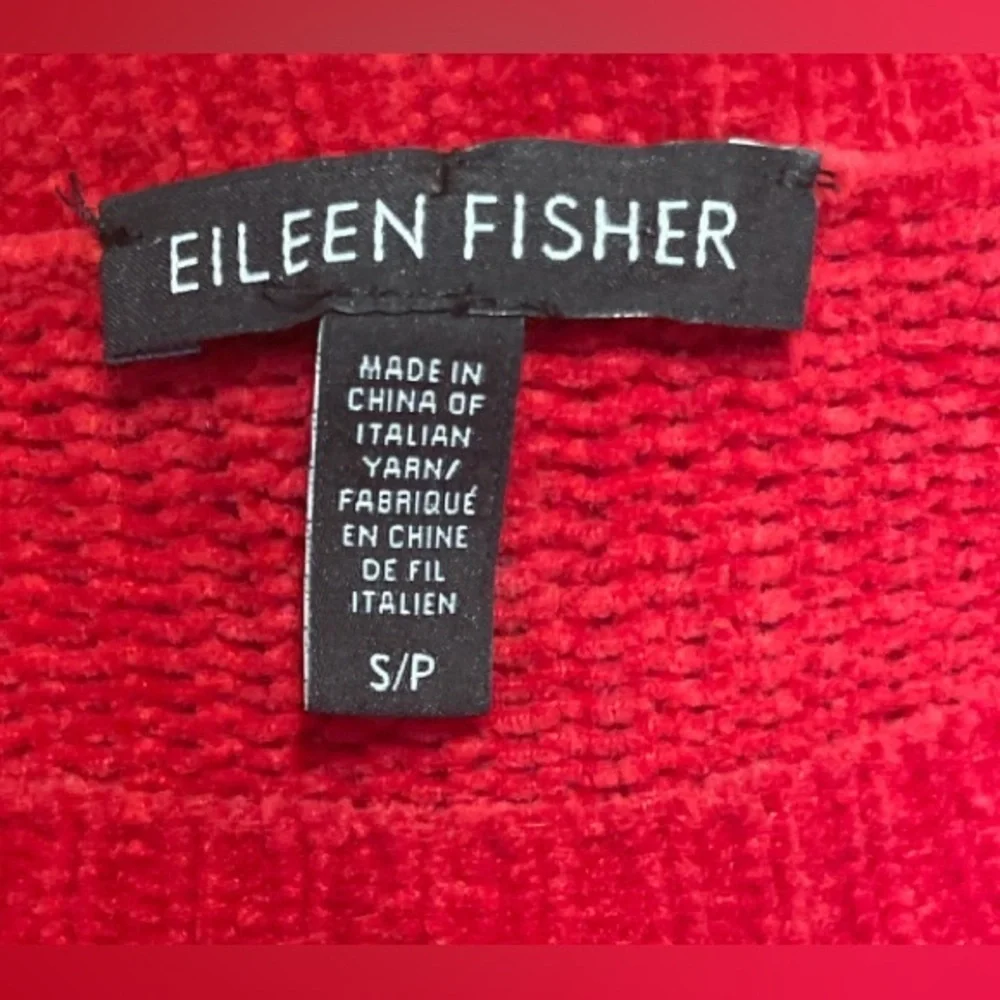 EILEEN FISHER, Women's sweater 3/4, color red size S/p